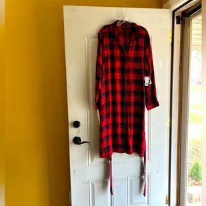 New-NWT-Lane Bryant long plaid top size 18